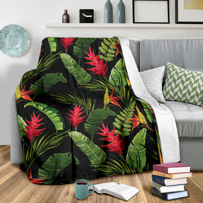 Bird Of Paradise Pattern Print Design BOP010 Fleece Blanket