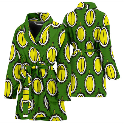 Durian Pattern Print Design DR01 Women Bathrobe