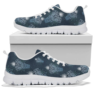 Elephant Mandala Sneakers White Bottom Shoes