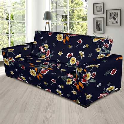 Summer Floral Pattern Print Design SF01 Sofa Slipcover