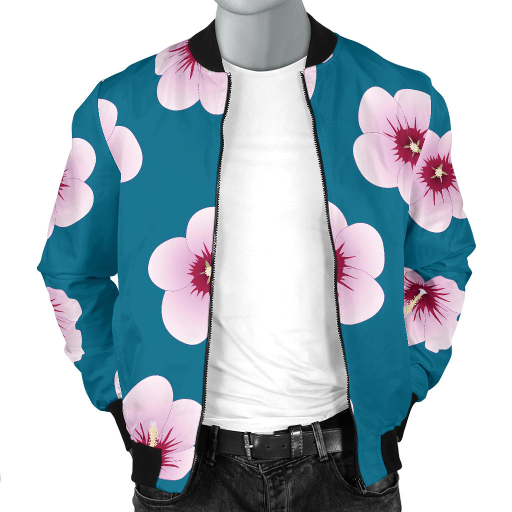 Cherry Blossom Pattern Print Design CB08 Men Bomber Jacket