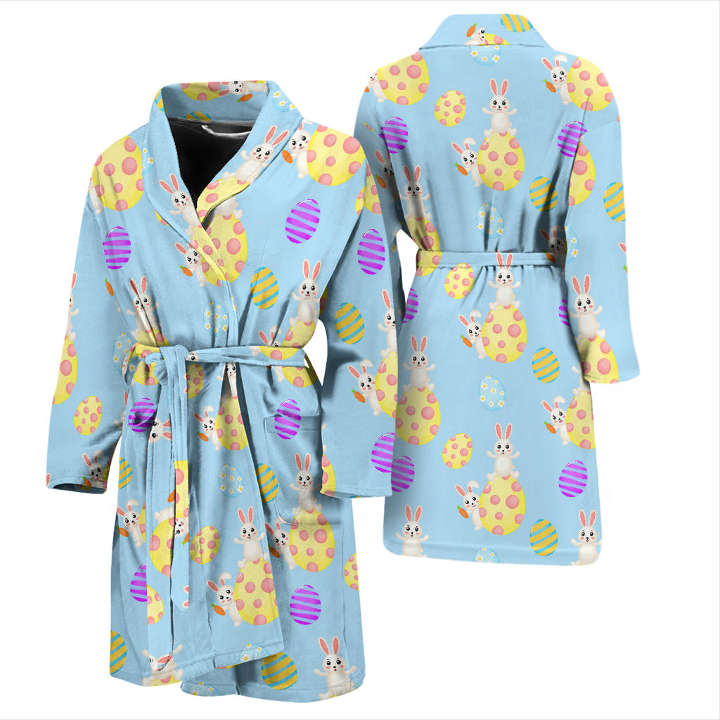 Easter Eggs Pattern Print Design RB015 Men Bathrobe