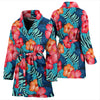 Red Hibiscus Pattern Print Design HB02 Women Bathrobe