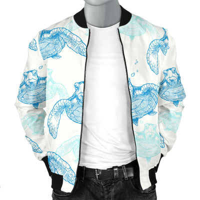 Sea Turtle Pattern Print Design T01 Men Bomber Jacket