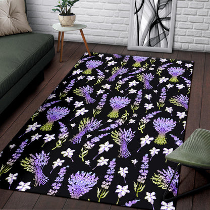 Lavender Pattern Print Design LV04 Area Rugs
