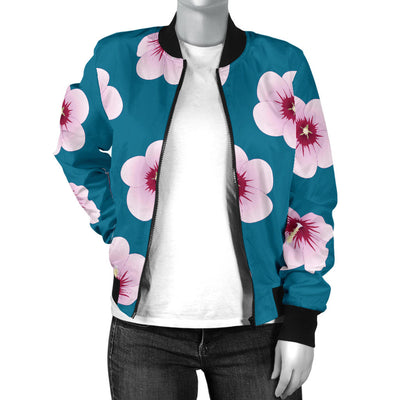 Cherry Blossom Pattern Print Design CB08 Women Bomber Jacket