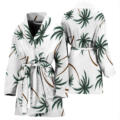 Palm Tree Pattern Print Design PT07 Women Bathrobe