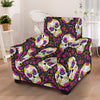 sugar skull Floral Pattern Armchair Slipcover