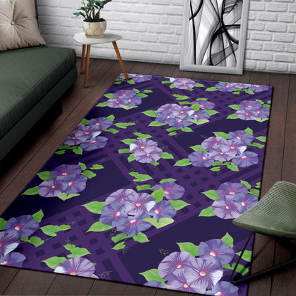 Morning Glory Pattern Print Design MG03 Area Rugs