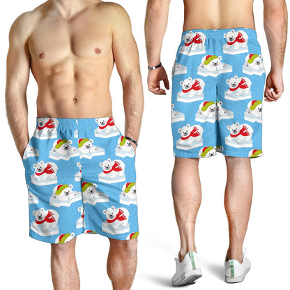 Polar Bear Pattern Print Design PB06 Mens Shorts