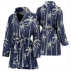 Palm Tree Pattern Print Design PT06 Women Bathrobe