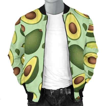 Avocado Pattern Print Design AC01 Men Bomber Jacket