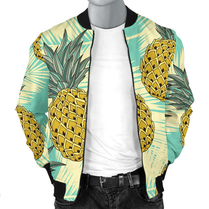 Pineapple Pattern Print Design PP03 Men Bomber Jacket