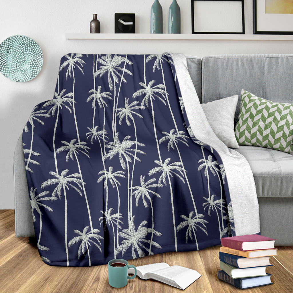 Palm Tree Pattern Print Design PT06 Fleece Blanket