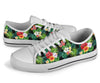 Hibiscus Hawaiian flower tropical White Bottom Low Top Shoes