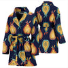 Pear Pattern Print Design PE03 Women Bathrobe