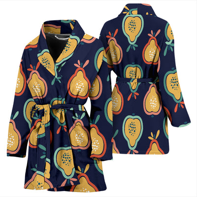 Pear Pattern Print Design PE03 Women Bathrobe