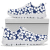 Hibiscus Pattern Print Design HB013 Sneakers White Bottom Shoes