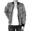 Camouflage Fern Pattern Print Design 05 Women's Bomber Jacket