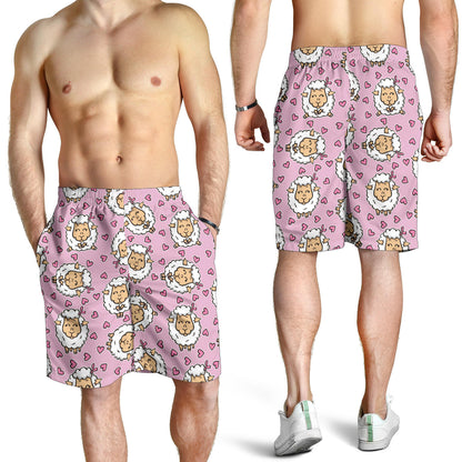 Sheep Cute Pattern Print Design 01 Mens Shorts