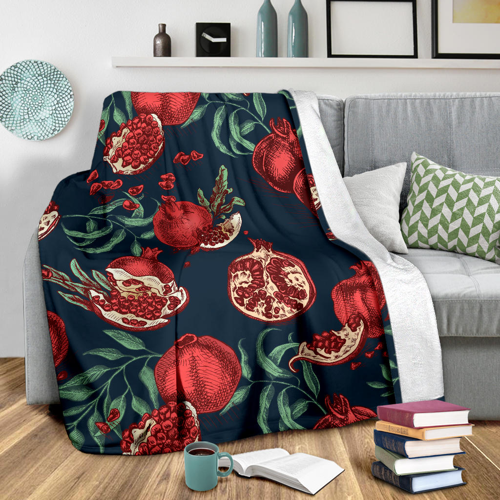 Pomegranate Pattern Print Design PG04 Fleece Blanket