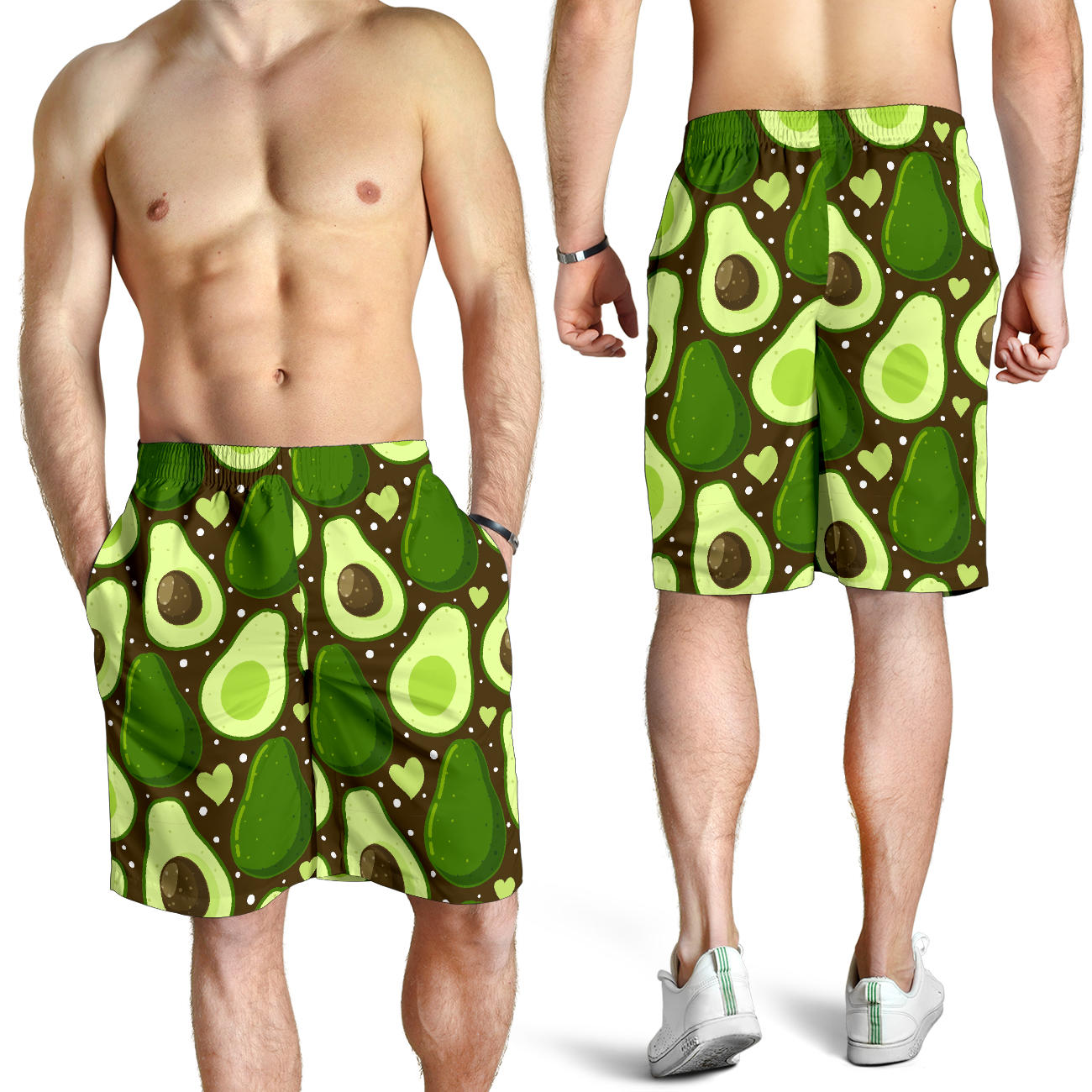 Avocado Pattern Print Design AC04 Mens Shorts
