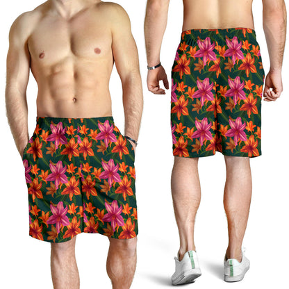 Amaryllis Pattern Print Design AL01 Mens Shorts