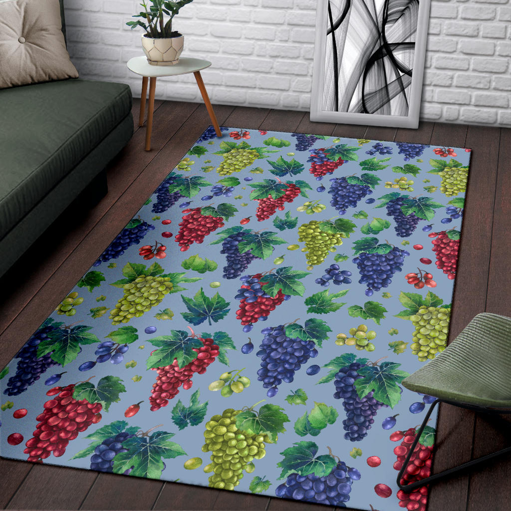 Grape Pattern Print Design GP06 Area Rugs