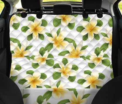 Yellow Plumeria Pattern Print Design PM012 Rear Dog  Seat Cover