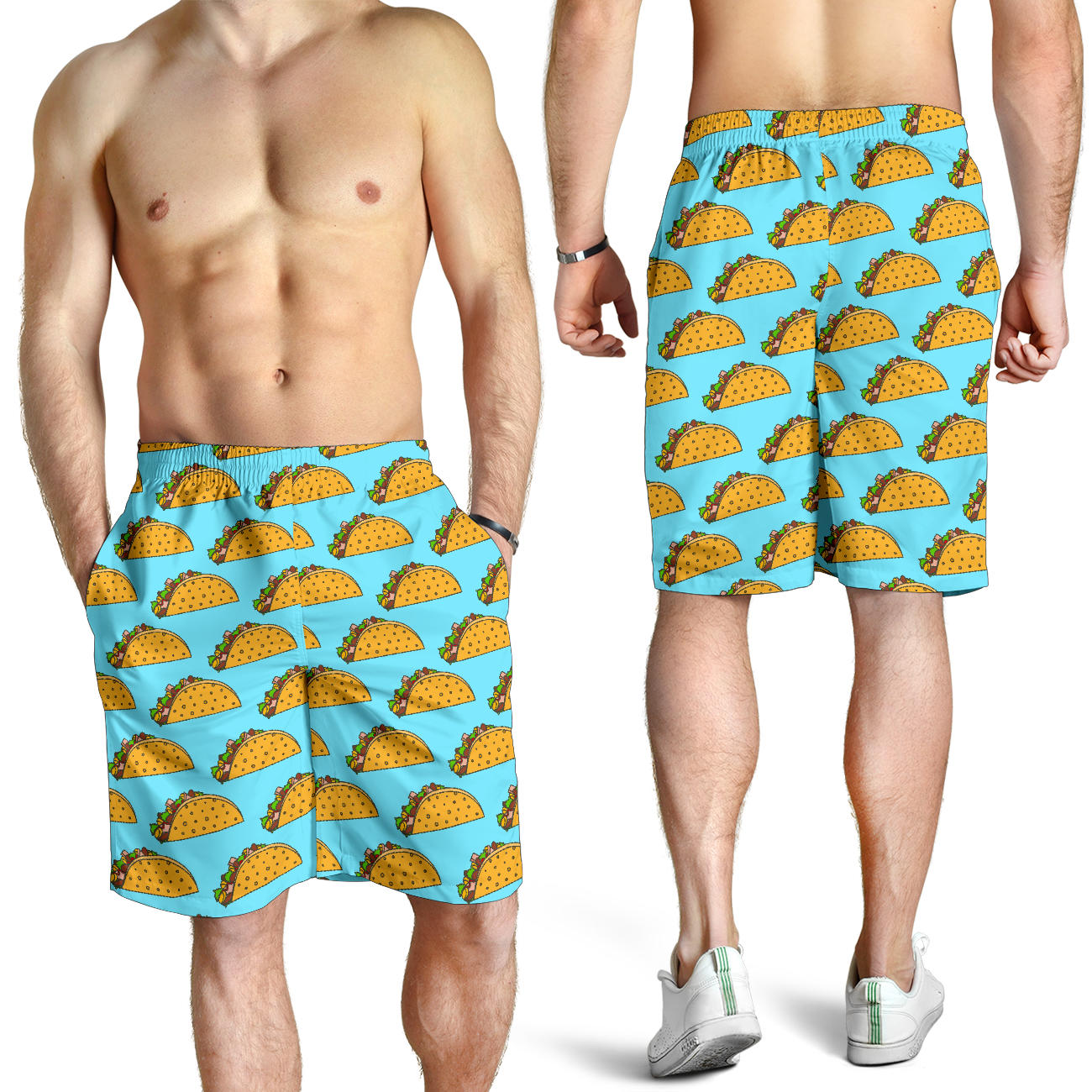 Taco Pattern Print Design TC03 Mens Shorts
