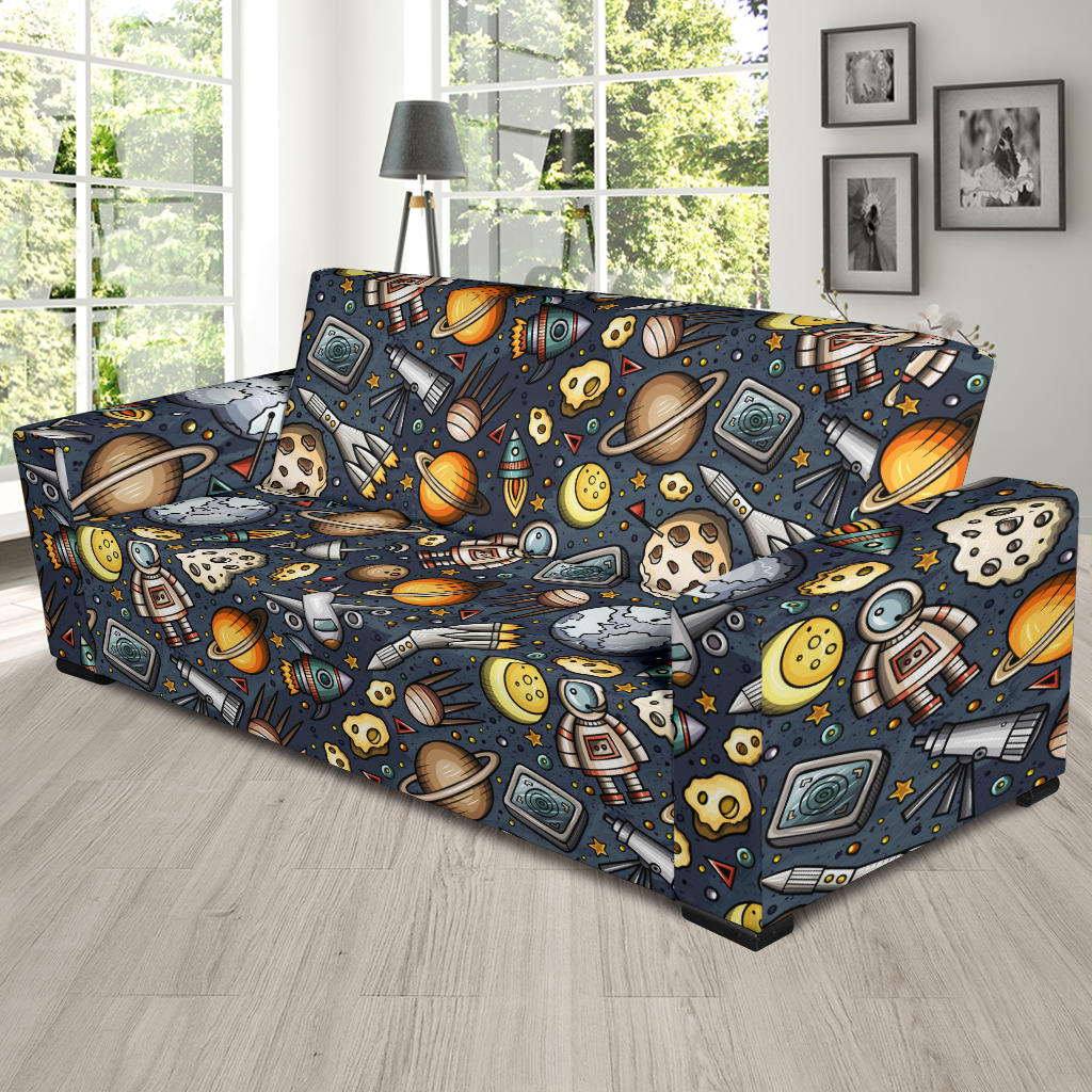 Space Pattern Print Sofa Slipcover