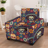 sugar skull Maxican Pattern Armchair Slipcover