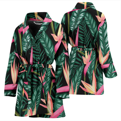 Bird Of Paradise Pattern Print Design BOP03 Women Bathrobe