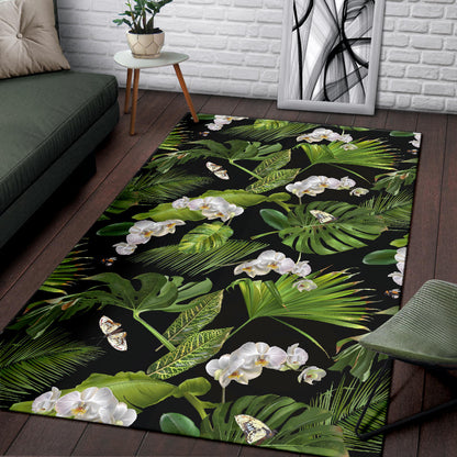 Tropical Flower Pattern Print Design TF026 Area Rugs