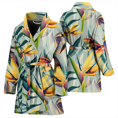 Tropical Flower Pattern Print Design TF022 Women Bathrobe