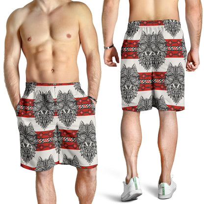 Native Indian Wolf Mens Shorts