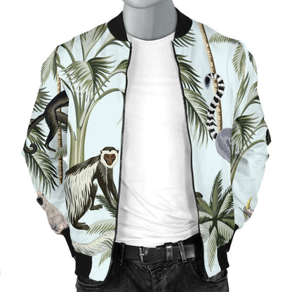 Rainforest Pattern Print Design RF04 Men Bomber Jacket