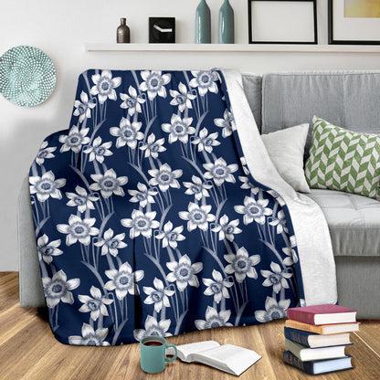 Daffodils Pattern Print Design DF09 Fleece Blanket