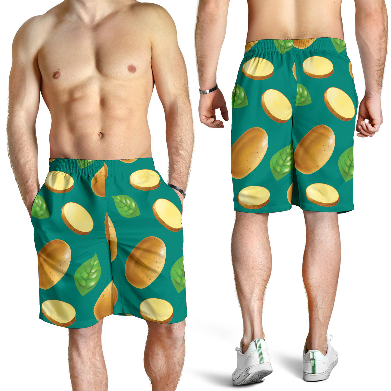 Potato Pattern Print Design A04 Mens Shorts