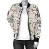 Chihuahua Pattern Print Design 02 Women's Bomber Jacket