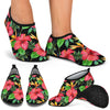 Red Hibiscus Pattern Print Design HB07 Aqua Water Shoes