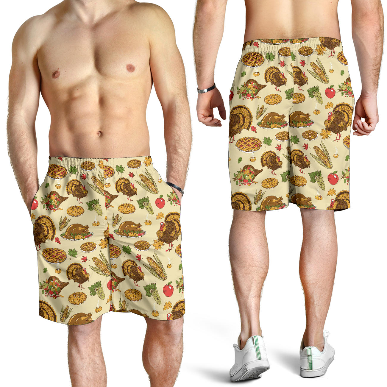 Turkey Pattern Print Design 02 Mens Shorts