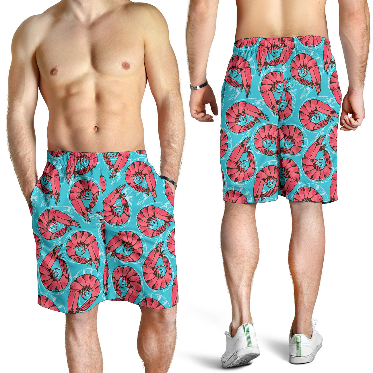 Prawn Pattern Print Design 01 Mens Shorts