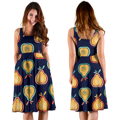 Pear Pattern Print Design PE03 Midi Dress