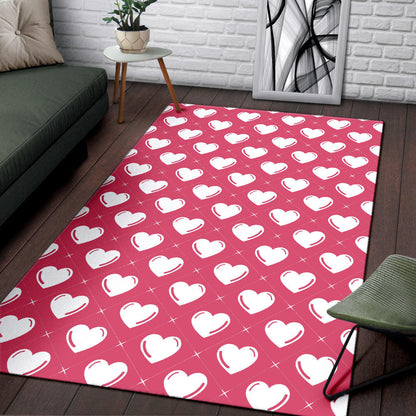 Heart Pattern Print Design HE07 Area Rugs