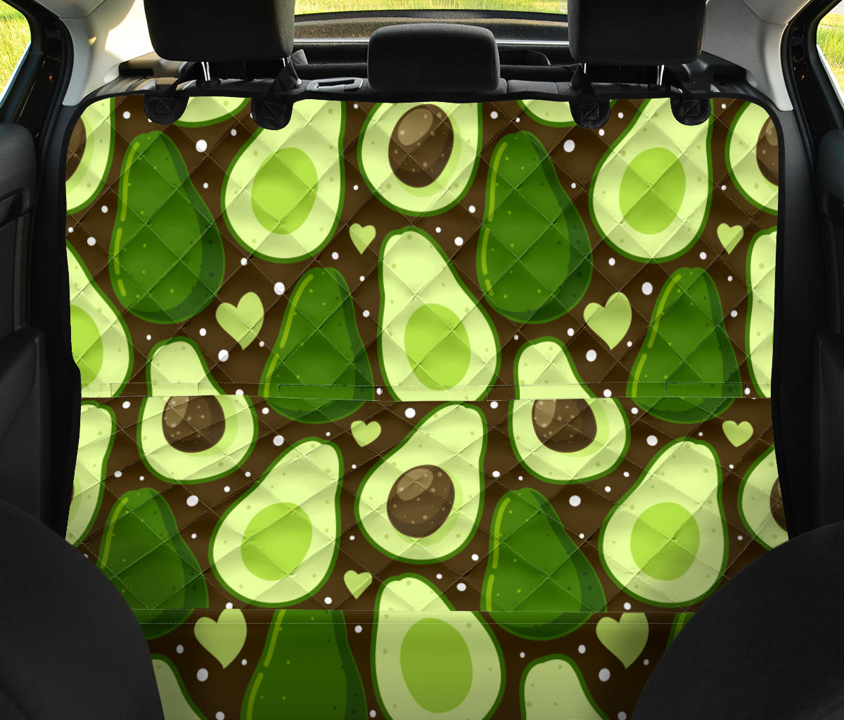 Avocado Pattern Print Design AC04 Rear Dog  Seat Cover