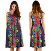 Hawaiian Themed Pattern Print Design H03 Midi Dress