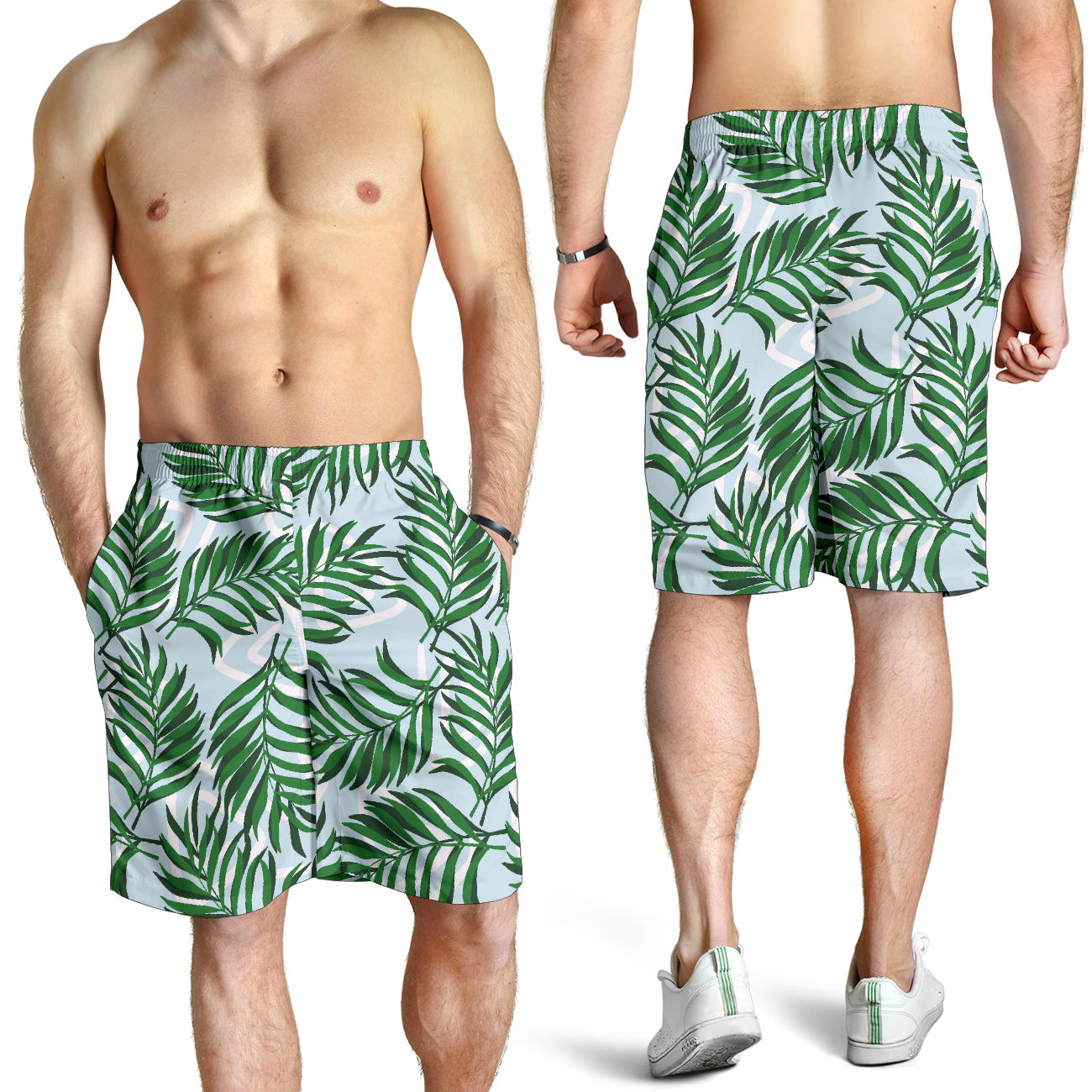 Palm Leaves Pattern Print Design PL06 Mens Shorts