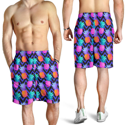 Pineapple Color Art Pattern Mens Shorts