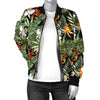 Bird Of Paradise Pattern Print Design 02 Women's Bomber Jacket